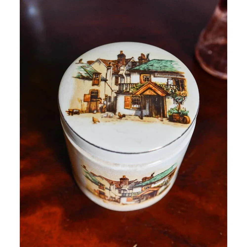 Vintage Frank Cooper Oxford Marmalade Jar Sandland Ware | English Village Scene